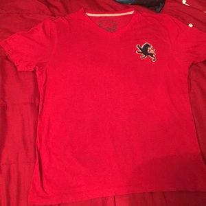 Red V neck Express shirt Size Medium